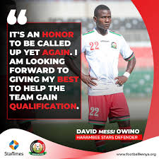Kenyan national team harambee stars has revealed a double blow ahead of their match against egypt and togo with the news that defender joseph okumu and striker eric kapaito won't be available for. Harambee Stars On Twitter I M Looking Forward To Giving My Best David Owino