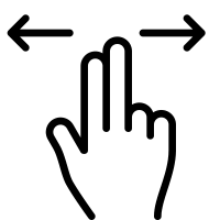 Two Finger Horizontal Swipe Icons Download Free Vector Icons Noun Project