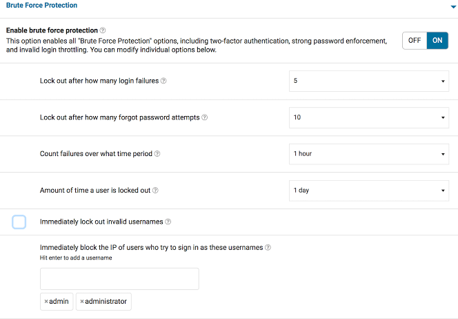 Configuring Brute Force Protection in Wordfence, AI generated
