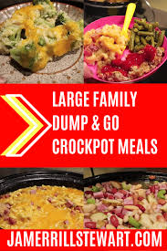 Everyone in my family loves chicken and it is easy to cook in the crockpot. Large Family Dump Go Crockpot Meals Jamerrillstewart Com