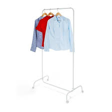 Bamboo frame garment rack with storage basket. Portable Clothing Rack Kmart