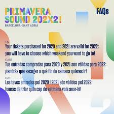 È in quest'ottica che accogliamo l'annuncio delle date e delle line up per l'edizione 2022 del primavera sound di barcellona, quando si spera che la pandemia sarà solo un ricordo. Qwrosidyiehmm