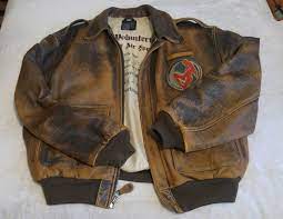 Avirex Distressed Leather Bomber Jacket A 2 Xl Avirex Flightbomber