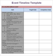 Sample Event Timeline Margarethaydon Com