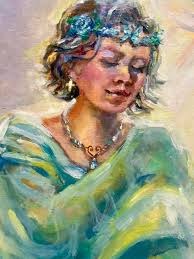 This is from my Instagram when I no longer have that painting of mine😐 But  as you can see, light changes the nature of the character. And in fact,  this is my