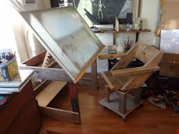A Drafting Table Made From An Ikea Coffee Table Ikea Coffee Table Art Desk Ikea Drafting Table