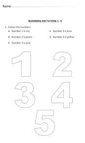 Numbers Dictation 1 To 10 For Nursery And Reception Students Activities For 5 Year Olds 3 Year Old Preschool 4 Year Old Activities