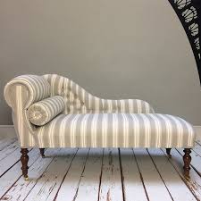 Alstons adelphi 4str striped chenille sofa chair scatter traditional grey cream. Tara Grey Striped Chaise Longue Napoleonrockefeller Vintage And Retro Furniture Bespoke Hand Crafted Chairs And Seating