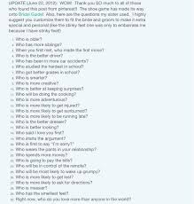 Hope this gives you ideas for your own big day! Fun Questions For A Wedding Game Wedding Games Shoe Game Wedding Newlywed Game Questions