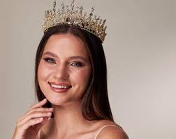 Tiara roja y negra, corona roja, tiara con corona de rubí, tiara de boda,  tiara para adultos, corona de princesa, tiara negra, tiara de reina, corona  para el cabello de boda -