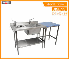 Kitchen sink hitam stainless 6045 peket sink kran tarik black: Info Terkini 49 Meja Dapur Stainless Bekas