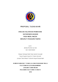 Documents similar to contoh proposal laporan akhir politeknik negeri malah. Doc Proposal Ta Akhmad Gozali Academia Edu