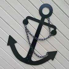 Black Admiralty Fisherman Metal Anchor 36 Wall Hanging Decor Anchor Wall Decor Hanging Wall Decor Anchor Decor