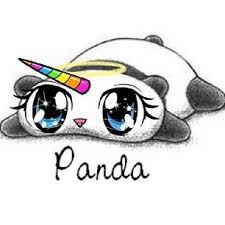 Pandacornzzz Pandas Pandicornios Dibujos Kawaii