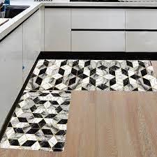 Washable kitchen rug mats,100% non slip polypropylene mat with odorless rubber backing, super absorbent carpets for floor home,sink, laundry 17x30+17x47 2 pcs set (dark chocolate) 4.6 out of 5 stars. Anti Fatigue Kitchen Floor Mat Comfort Heavy Duty Standing Mats Waterproof Pvc Non Slip Washable For Indoor Outdoor 18 X 47 Inch Marble Patterns Walmart Com Walmart Com