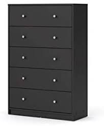Dresser furniture bedroom furniture furniture design cabinet space cabinet doors large drawers dresser with mirror mortise and tenon kitchen and bath. Amazon Com Pemberly Row Contemporary Tall 5 Drawer Slim Dresser Chest Bedroom Dresser In Black 12 Depth Furniture Decor