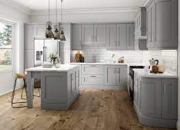 Mornington shaker slate & partridge grey kitchen. Shaker Cologne Kitchen Doors In Light Grey By Homestyle