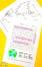 You will either see the definition on the right or you will listen to it and then you create your own free activity from our activity creator. Continents And Oceans Worksheets Free Word Search Quiz And More Itsybitsyfun Com