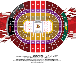 Arena Map Canadian Tire Centre Ottawa Senators Seating