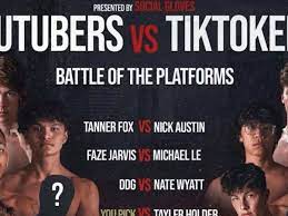 Tiktok is a boxing match that will pit a number of different youtubers and tiktok stars against one another in the ring. Youtube Vs Tiktok Boxing What Date Is The Fight Givemesport
