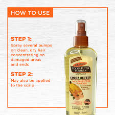 Aeleise says, shea butter and coconut oil used the way most consumers do suffocates the hair and scalp. Palmer S Cocoa Butter Formula Moisturizing Spray Oil 5 1 Fl Oz Walmart Com Walmart Com