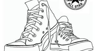 Converse Shoes Coloring Pages Converse Converse Shoes High Top Shoes Drawing