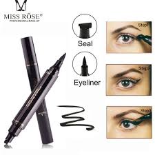 Makeup Liquid Rose Eyeliner Pencil Maquiagem Quick Dry Waterproof Wing Eye Liner With Miss Stamp Eye Pencil Free Shipp Pencil Eyeliner Eyeliner Liquid Eyeliner
