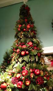 Classic Christmas Fruits With Magnolia Leaves Topiary Magnolia Christmas Decor Outdoor Christmas Decorations Unique Christmas Trees