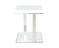 Every sofa's sidekick, end tables display decor, hold tv remotes and beverages, and round out seating ensembles in style. Modrest Optimus Modern White Stainless Steel End Table By Vig Furniture