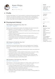 Web Designer Resume Example Resume Design Web Designer Resume Resume Examples