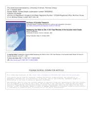 La serie above the line divino; Pdf Assessing The Wish To Die A 30 Year Review Of The Suicide Intent Scale