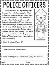 Community Helpers Police Officer Reading Comprehension Practice Reading Comprehension Lessons First Grade Reading Comprehension