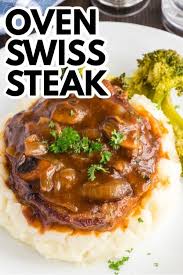 Oven Swiss Steak Swiss Steak Cube Steak Recipes Round Steak Recipes