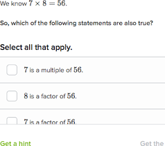 Relate Factors And Multiples Practice Khan Academy