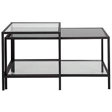 Multi Tiered Glass Coffee Table With Black Metal Sale Coffee Tables Shop Buymorecoffee Com Coffee Table Coffee Table With Storage Furniture