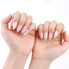 French almond glitter traditional french acrylic nail technique step by step tutorial duration. Amazon Com 600pcs False Nails Full Cover Long Almond 10 Size Clear Professional Fake Nails Natural Beauty
