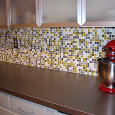 Yellow And Gray Mosaic Tile For The Kitchen Small Enough Yellow Not To Overwhelm And Can Stil Unique Kitchen Backsplash Modwalls Glass Mosaic Tile Backsplash