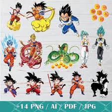 Dragon ball z svg, dragon ball vector, japanese anime svg, manga, animation, cartoon lover gift, svg files for cricut and silhouette. Dragon Ball Z Clipart Bundle Dragon Ball Z Svg