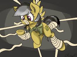 547005 - safe, artist:mistydash, daring do, pegasus, pony, g4, bandage,  bondage, female, gag, mare, mummification, muzzle gag, solo, tail wrap -  Derpibooru