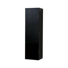 Shop this collection (213) model# nawl2474. Bathroom Black Wood Linen Side Cabinet W 3 Large Storage Areas Kubebath