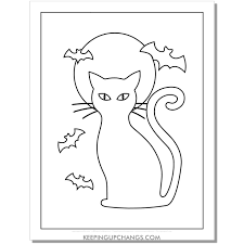 47+ Free Halloween Cat Coloring Pages, Sheets [POPULAR Printables!]