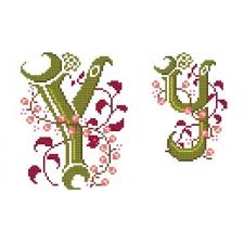 Monogram Y B Sikora Malyjurek Cross Stitch Pattern