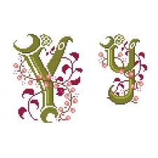 monogram y b sikora malyjurek cross stitch pattern