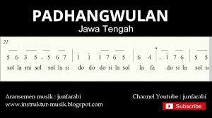 Not Angka Padang Wulan Lagu Daerah Tradisional Nusantara Indonesia Doremi Youtube