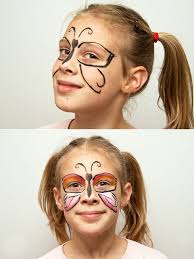Schmetterling Schminken In Einfachen Schritten Schmetterling Make Up Kinderschminken Kinder Schminken