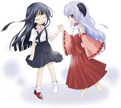 Higurashi No Naku Koro Ni Rika Furude Hanyuu Furude Barefoot Black Hair Child Hakama Horns Long Hair Miko Purple Eyes Purple Hair Ribbon Skirt Smile Albom Anime Kartinki Papka 4 But now it became a trending fashion around the world. higurashi no naku koro ni rika furude