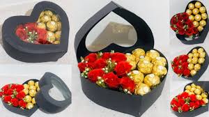 If you wish, you can order a heart from a white rose, check availability and opportunity with the manager. Diy Rose Heart Box With Chocolate Valentine Day Gift Ideas Heart Box Gift Box Ideas Diy Box Youtube
