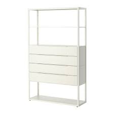 Fjalkinge Shelf Unit With Drawers White 46 1 2x13 3 4x76 Shop Here Ikea In 2020 Ikea Shelving Unit Shelving Unit Ikea