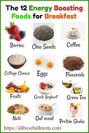 The 12 Energy Boosting Foods For Breakfast All Baseball Mom Energy Boosting Foods High Energy Foods Energy Foods