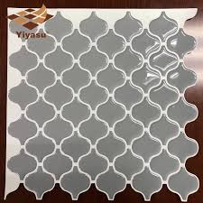 Arabesque tile bathroom floor ideas. Grey Arabesque Moroccan Tile Self Adhesive Backsplash 3d Mosaic Tile Wall Sticker Vinyl Bathroom Kitchen Home Decor Diy Wall Stickers Aliexpress
